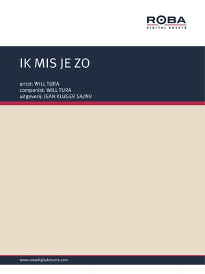 cover image of IK MIS JE ZO